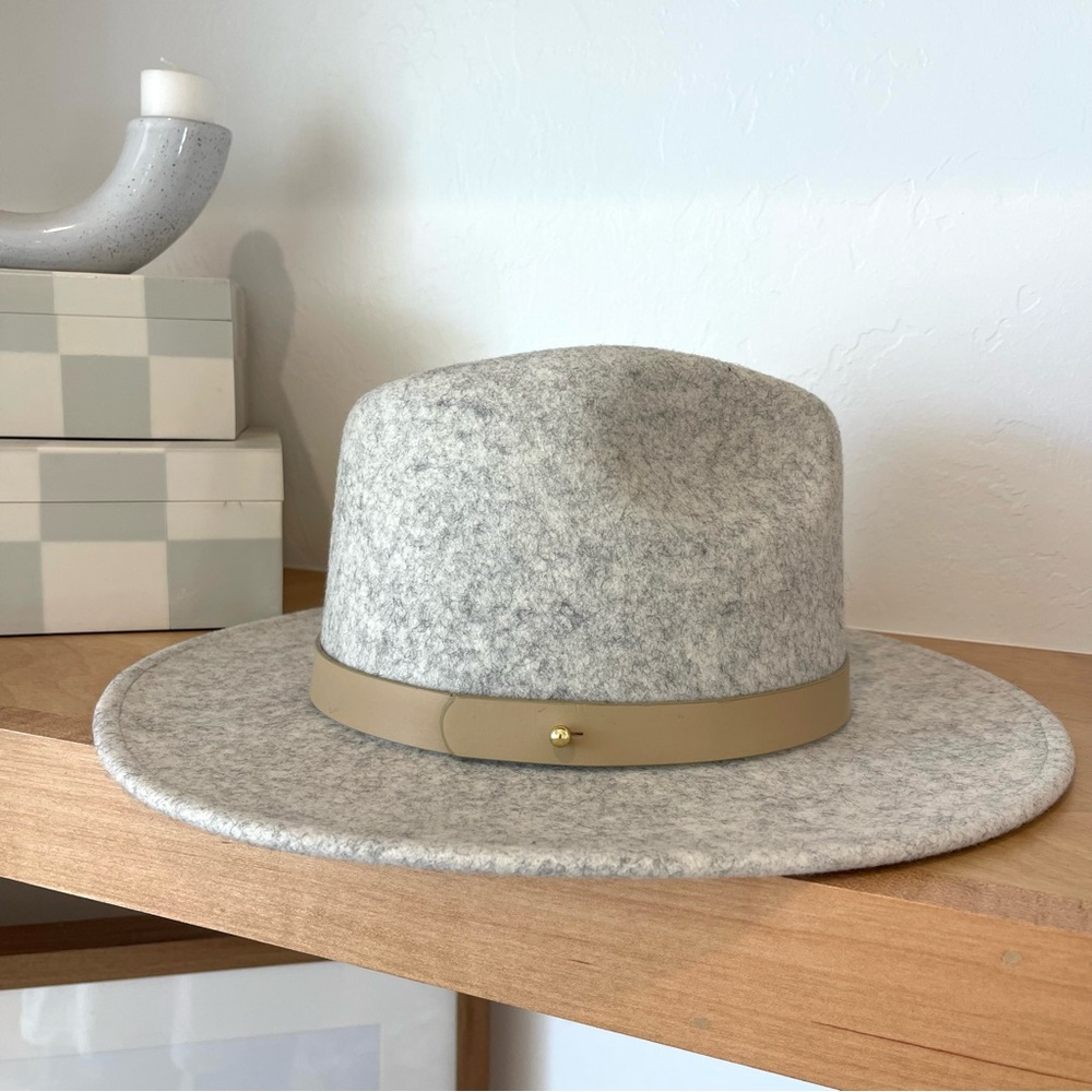 Lack of Color Carlo Mack 100% Wool Grey Fedora Boho Cowgirl Indie Hat Medium - Picture 8 of 11